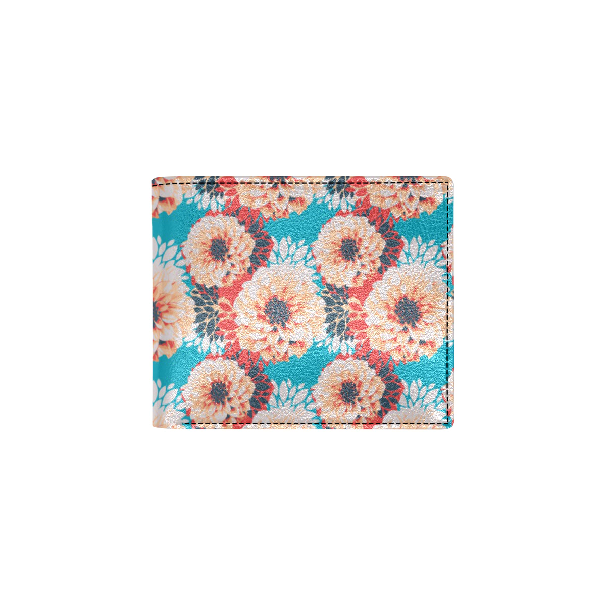 Dahlia Pattern Print Design DH05 Men's ID Card Wallet