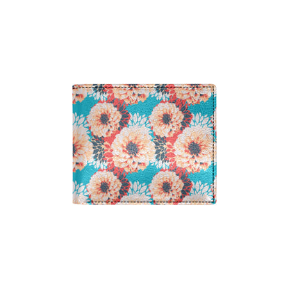 Dahlia Pattern Print Design DH05 Men's ID Card Wallet