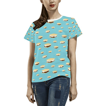 S_Mores Print Design LKS302 Women's  T-shirt