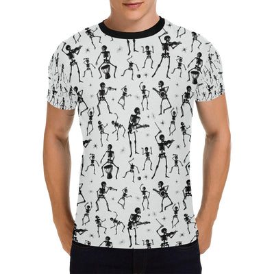 Skeleton Music Player Print Design LKS303 Men's All Over Print T-shirt