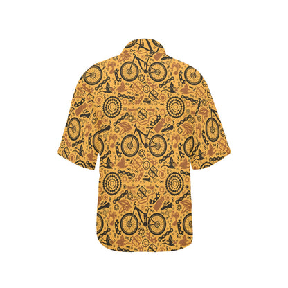 Mountain bike Pattern Print Design 03 Women's Hawaiian Shirt