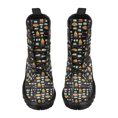 Camping Campfire Marshmallows Women's Boots