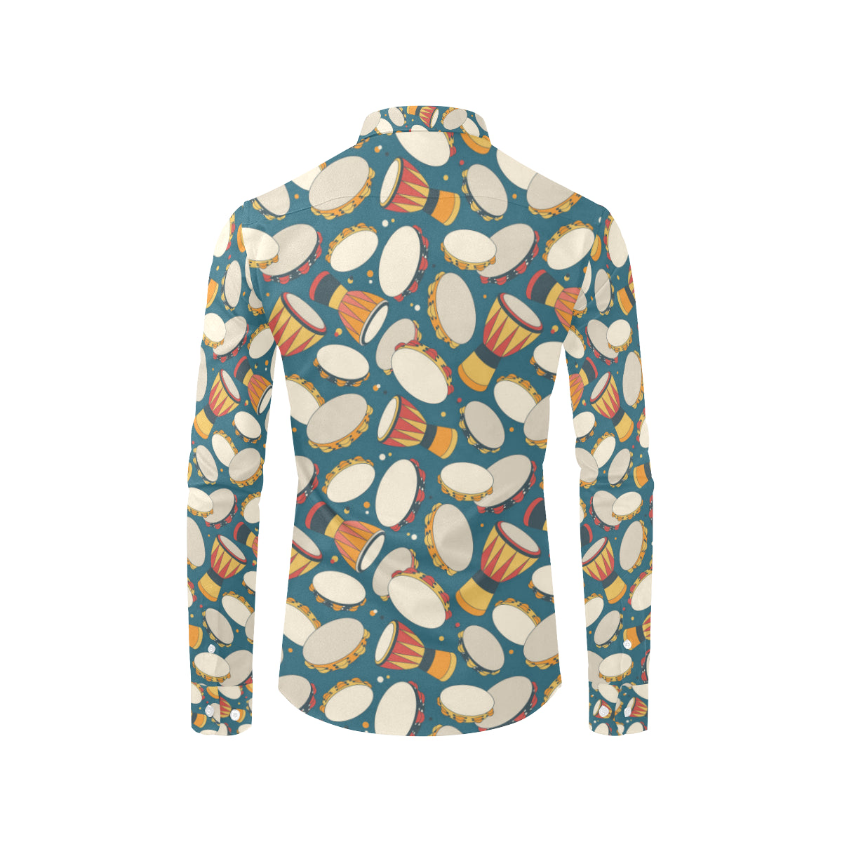 Tambourine Pattern Print Design 01 Men's Long Sleeve Shirt