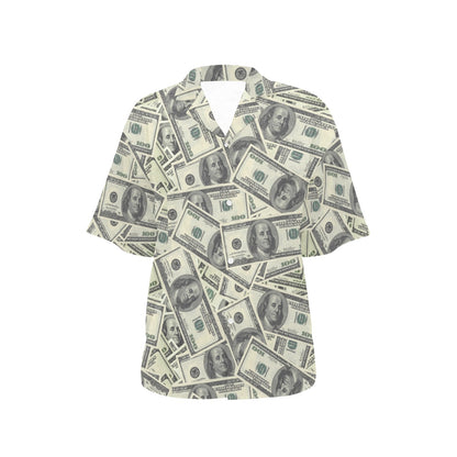 Dollar Pattern Print Design DO02 Women's Hawaiian Shirt