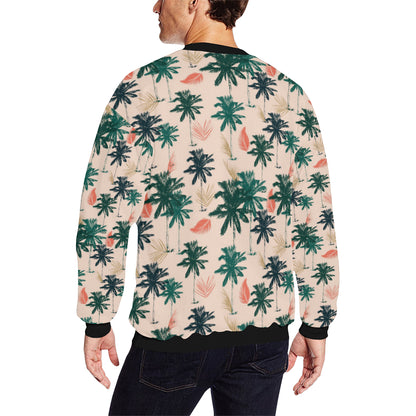 Palm Tree Pattern Print Design PT014 Men Long Sleeve Sweatshirt