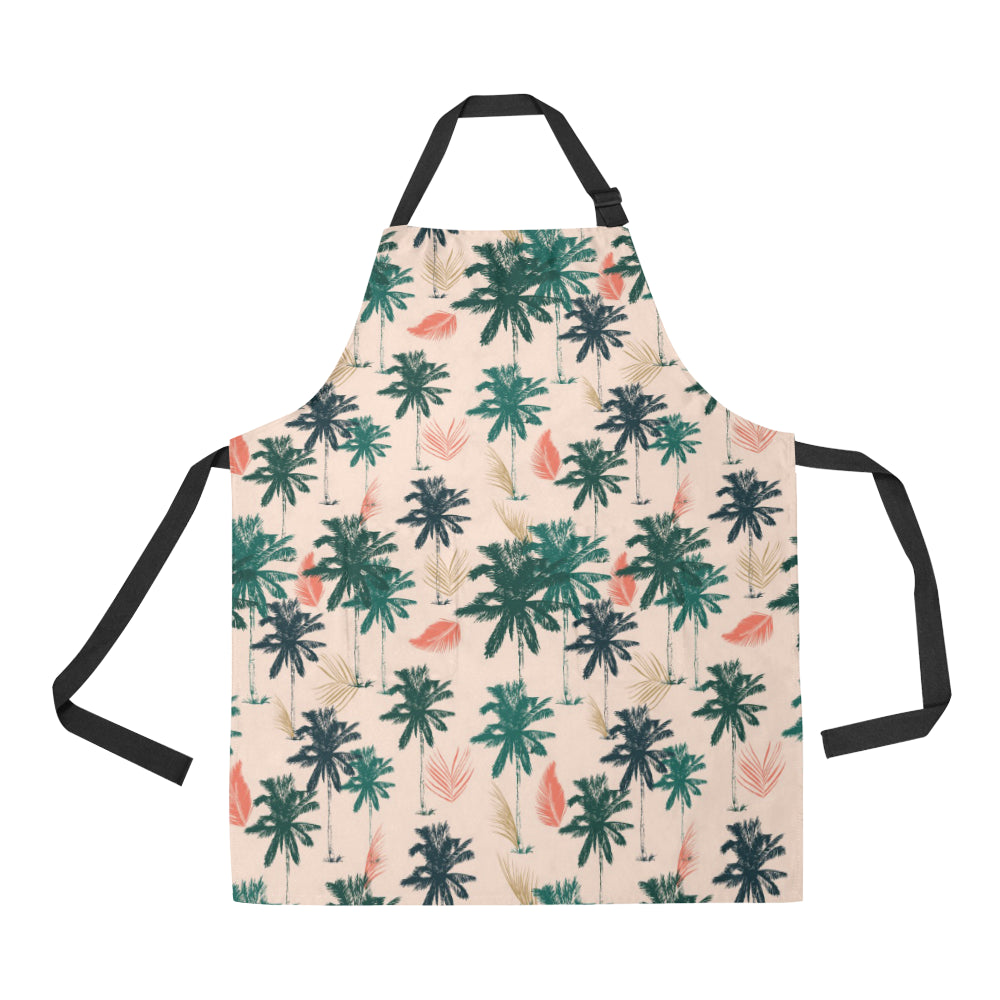 Palm Tree Pattern Print Design PT014 Apron with Pocket