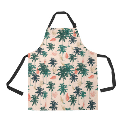 Palm Tree Pattern Print Design PT014 Apron with Pocket
