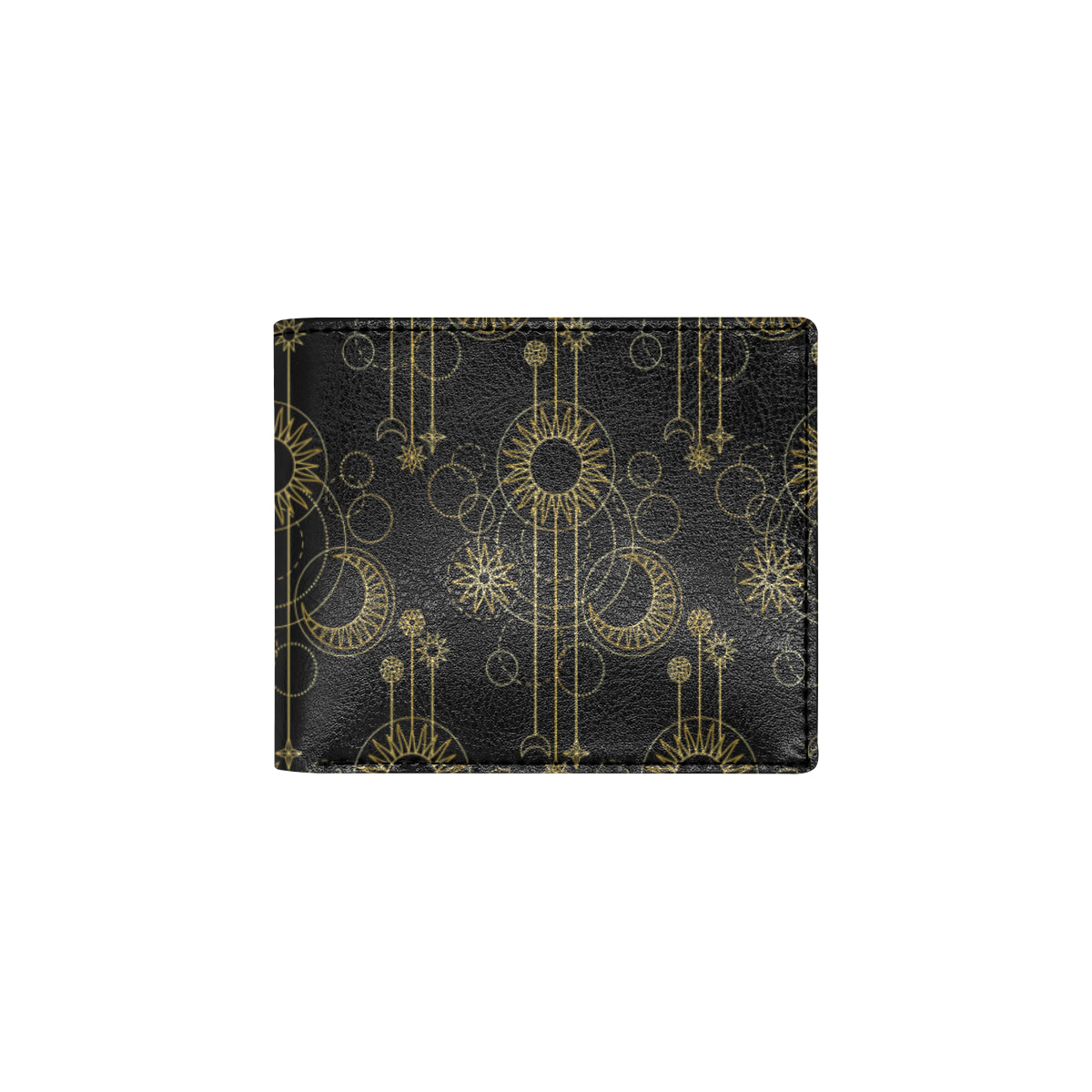 Moon Boho Style Pattern Print Design 01 Men's ID Card Wallet