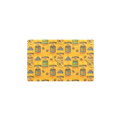 Maracas Mexican Style Pattern Print Design 02 Kitchen Mat