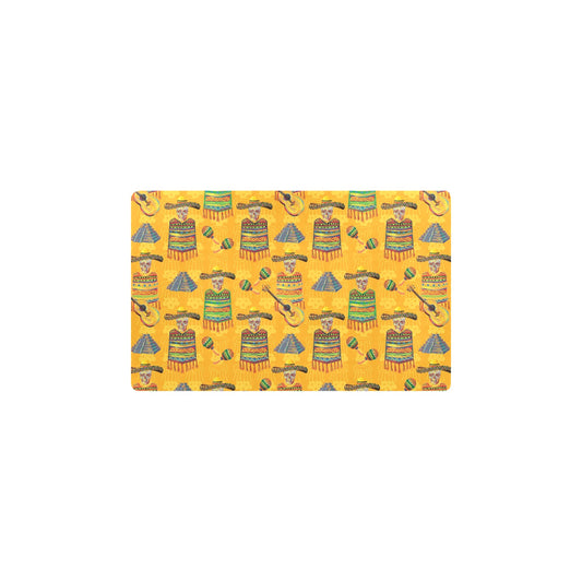 Maracas Mexican Style Pattern Print Design 02 Kitchen Mat