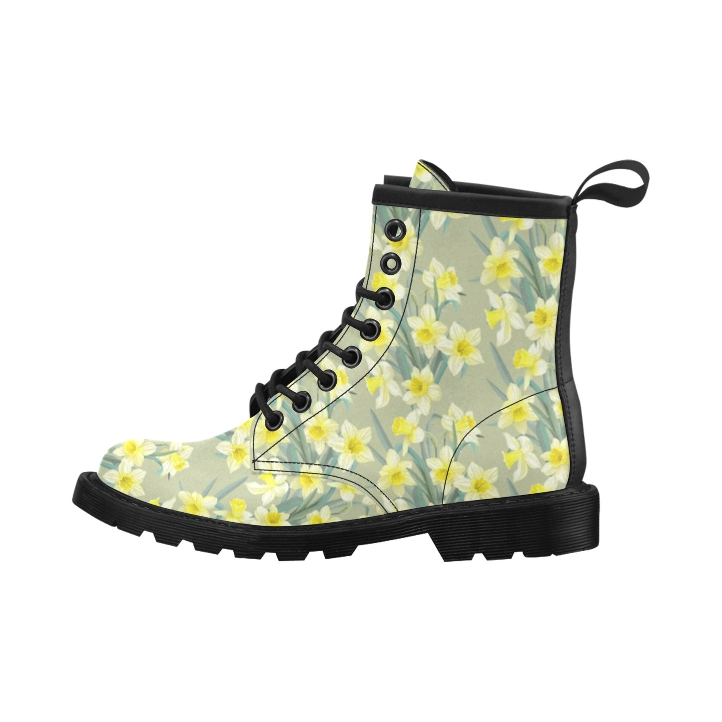 Daffodils Pattern Print Design DF01 Women's Boots