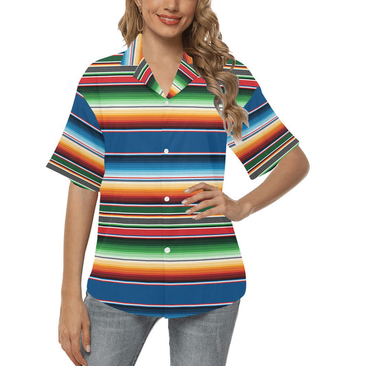 Serape Print Design LKS303 Women's Hawaiian Shirt