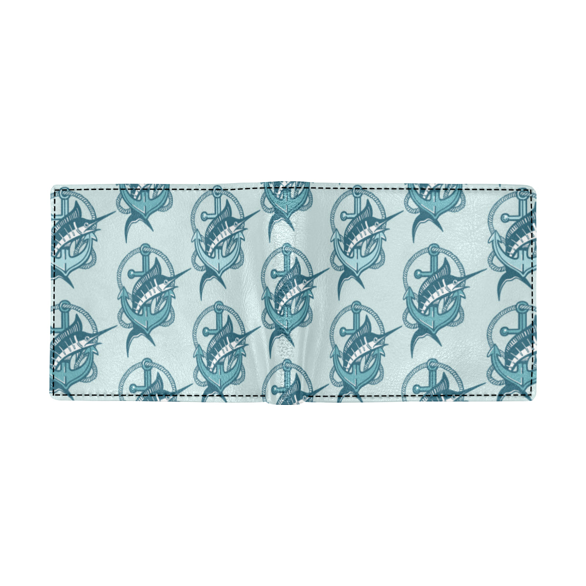 Swordfish Pattern Print Design 03 Men's ID Card Wallet