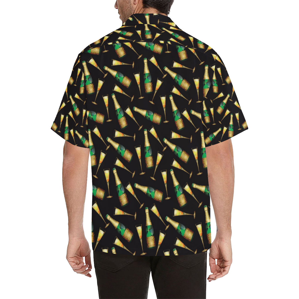 Champagne Pattern Print Design 02 Men's Hawaiian Shirt