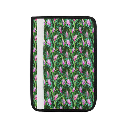 Tropical Folower Pink Heliconia Print Car Seat Belt Cover