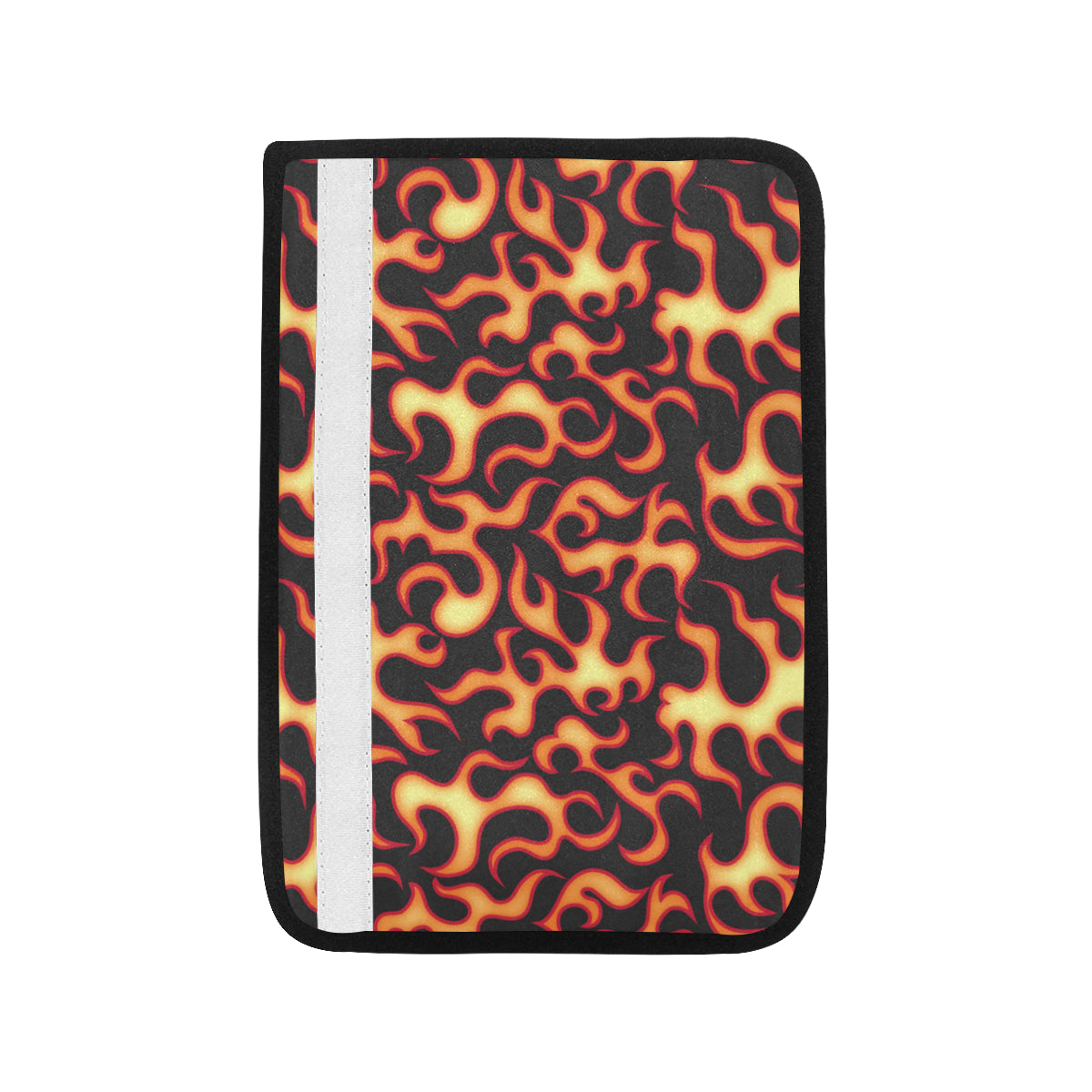Flame Fire Themed Print Car Seat Belt Cover