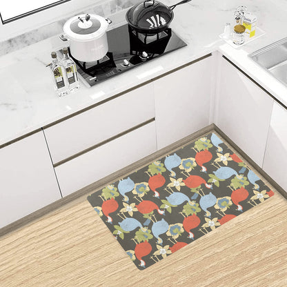 Guinea Fowl Pattern Print Design 02 Kitchen Mat