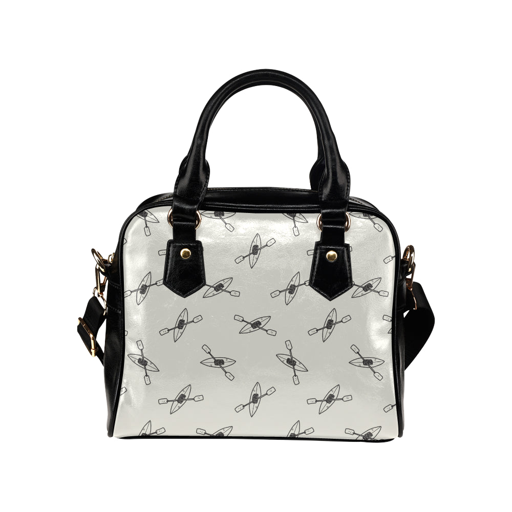 Kayak Pattern Print Design 01 Shoulder Handbag