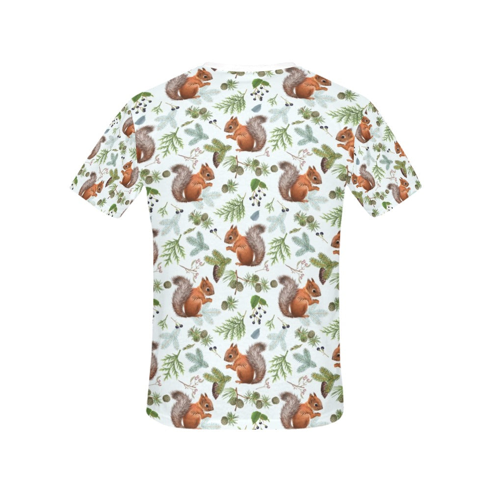 Squirrel Print Design LKS308 Women's  T-shirt