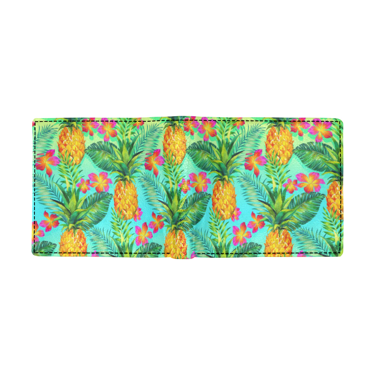 Pineapple Pattern Print Design PP010 Men's ID Card Wallet