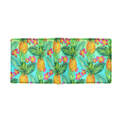 Pineapple Pattern Print Design PP010 Men's ID Card Wallet