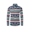 Reindeer Pattern Print Design 03 Men's Long Sleeve Shirt