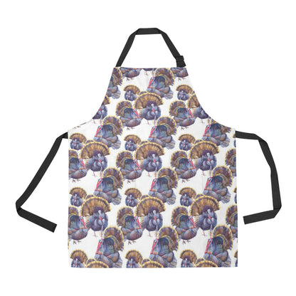 Turkey Pattern Print Design 01 Apron with Pocket