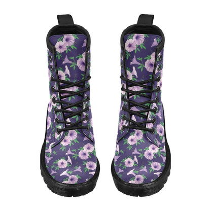 Morning Glory Pattern Print Design MG01 Women's Boots