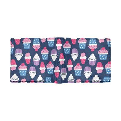 Cupcake Pattern Print Design CP04 Men's ID Card Wallet