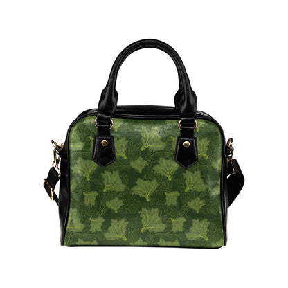 Kale Pattern Print Design 01 Shoulder Handbag