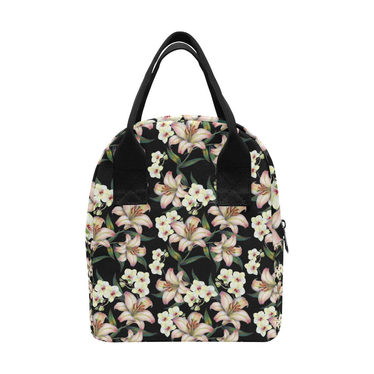 Lily Pattern Print Design LY03 Insulated Lunch Bag