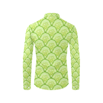 Cucumber Pattern Print Design CC04 Men's Long Sleeve Shirt