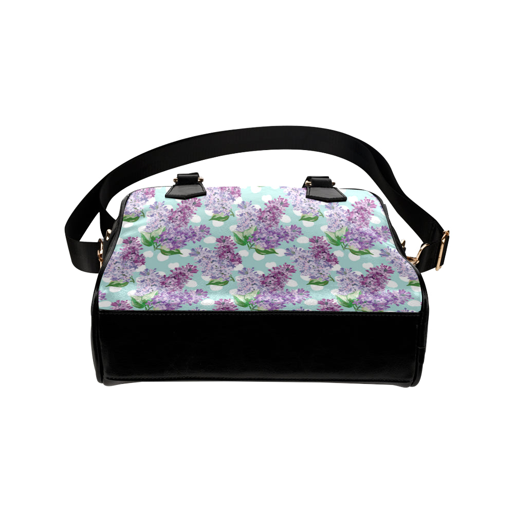 Lilac Pattern Print Design 02 Shoulder Handbag
