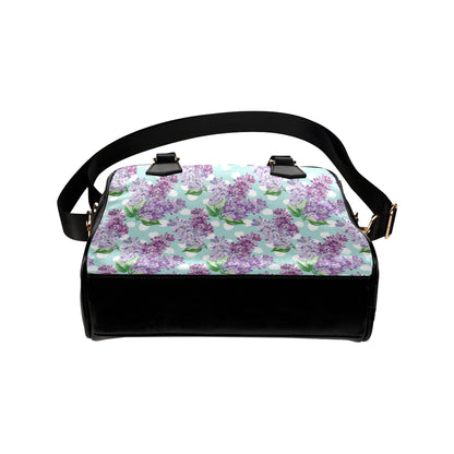 Lilac Pattern Print Design 02 Shoulder Handbag