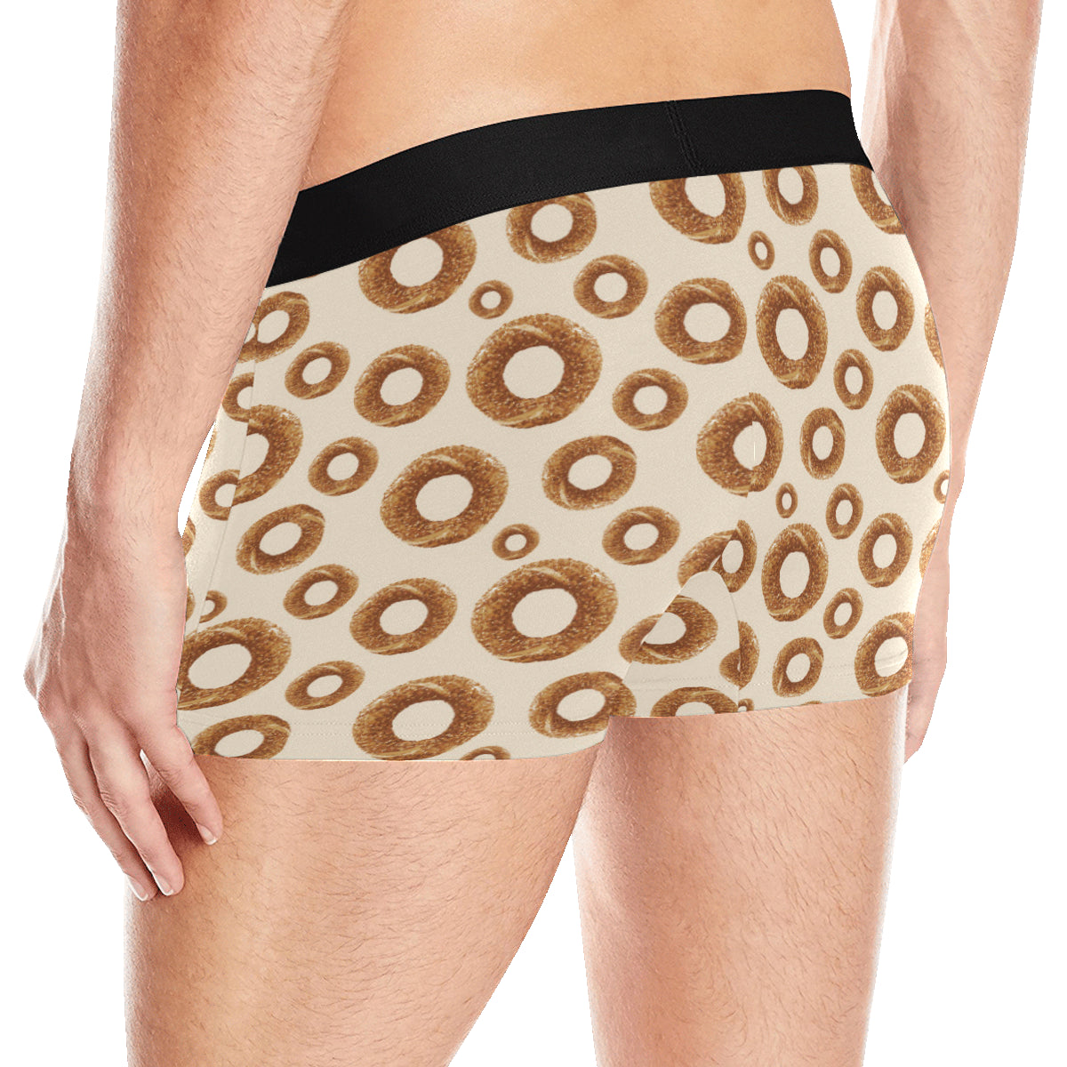 Bagel Pattern Print Design 01 Men's Boxer Briefs