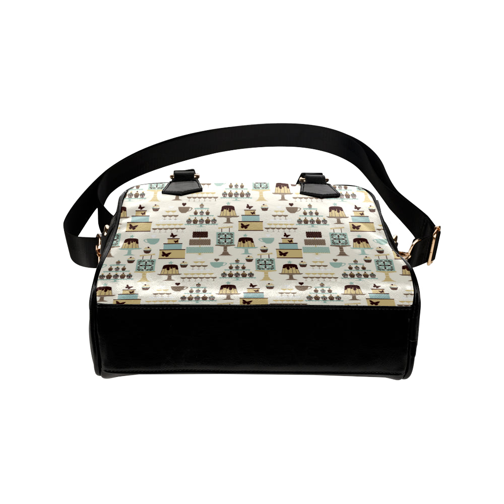 Cake Pattern Print Design 02 Shoulder Handbag