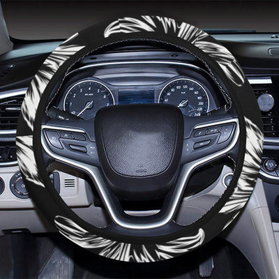 Amaryllis Pattern Print Design AL04 Steering Wheel Cover with Elastic Edge