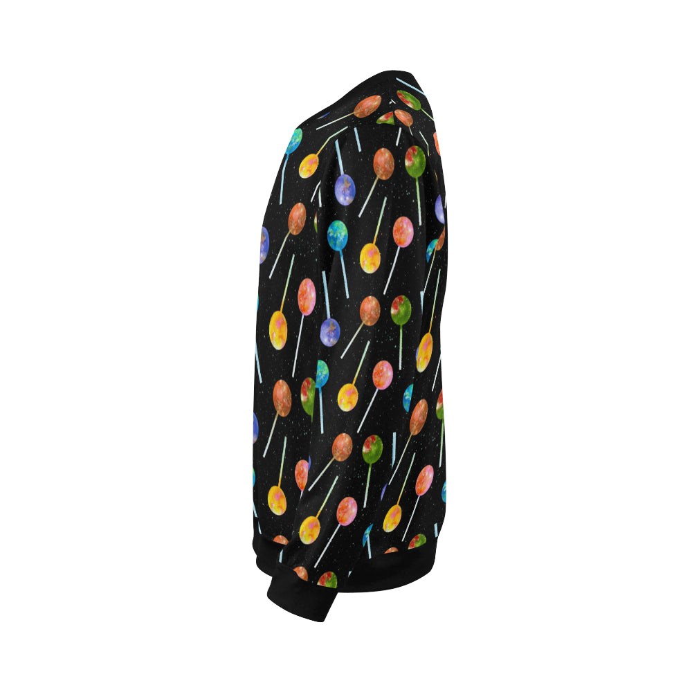 Lollipop Pattern Print Design LL04 Men Long Sleeve Sweatshirt