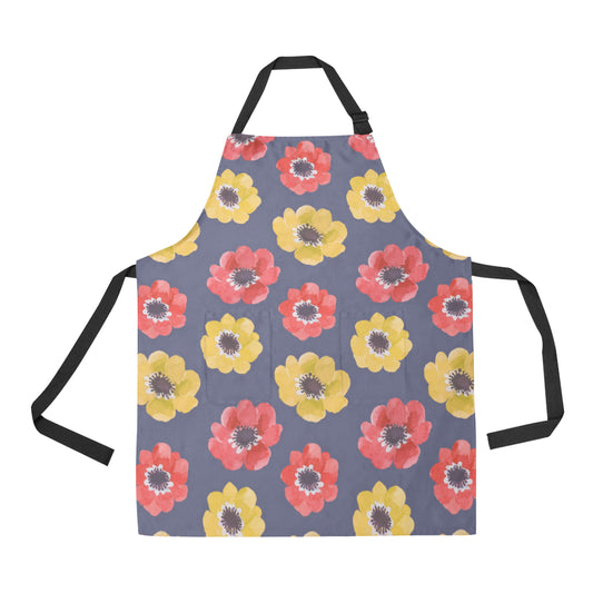Anemone Pattern Print Design AM010 Apron with Pocket