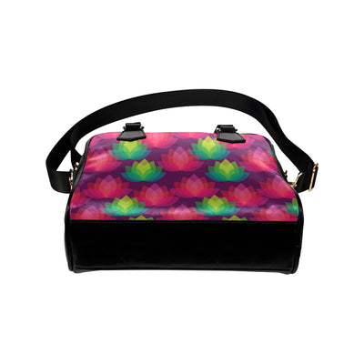 Lotus Pattern Print Design 02 Shoulder Handbag