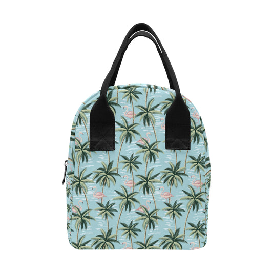 Palm Tree Pattern Print Design PT05 Insulated Lunch Bag