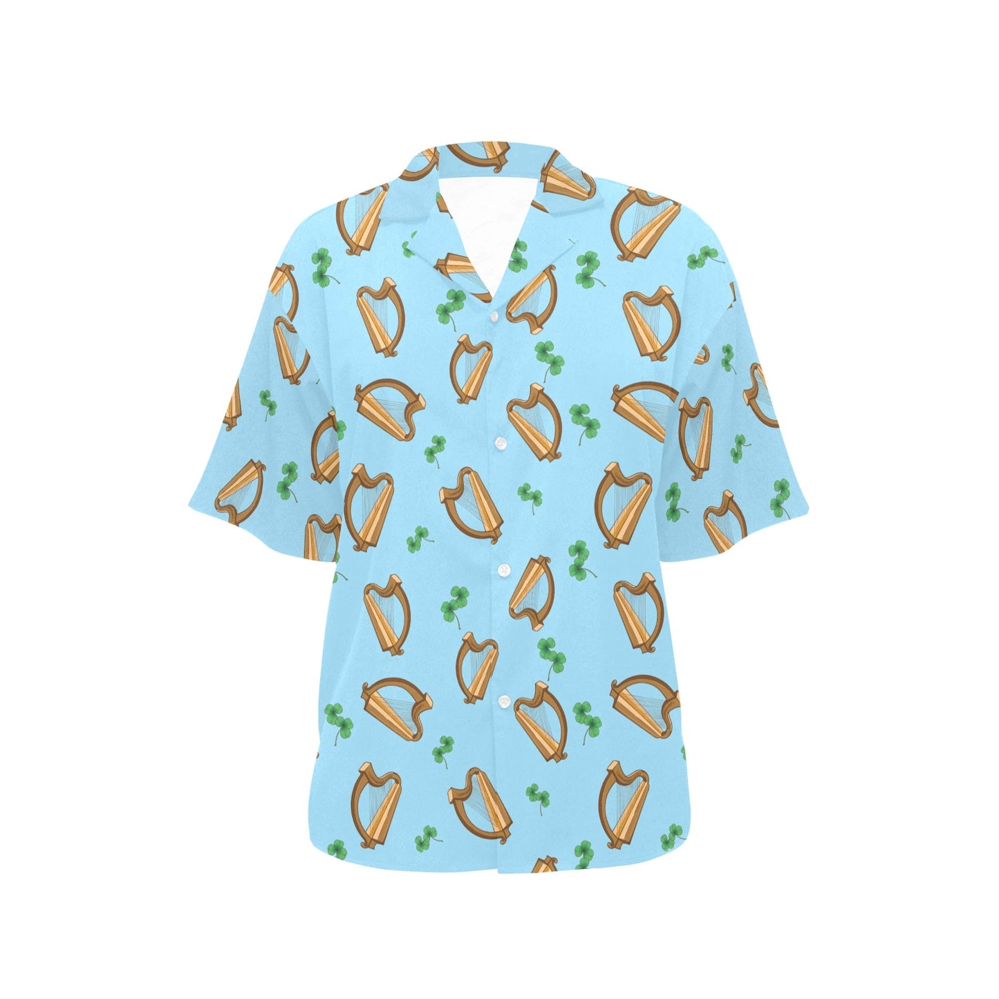 Harp Pattern Print Design 01 Women's Hawaiian Shirt