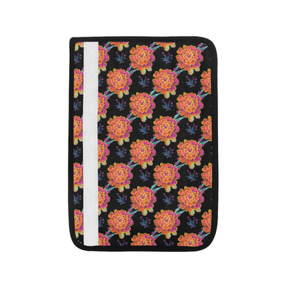 Marigold Pattern Print Design MR04 Car Seat Belt Cover