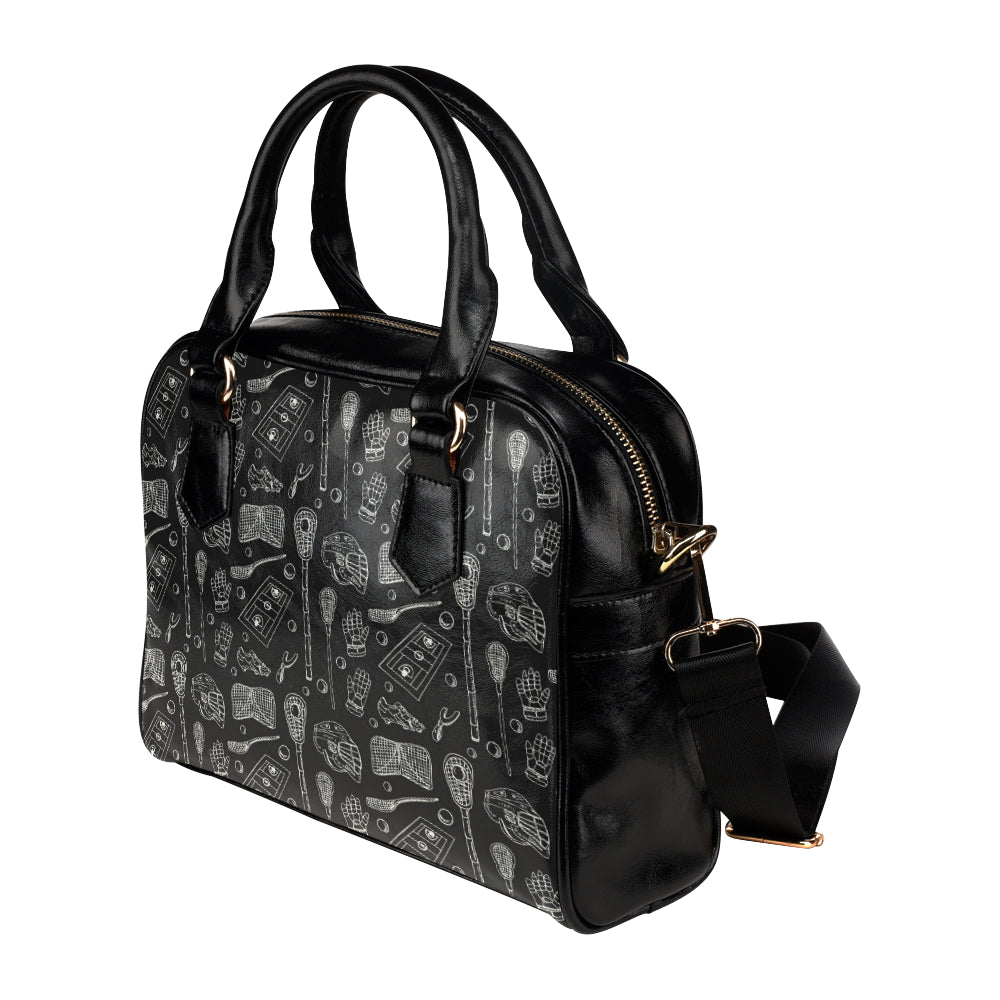 Lacrosse Pattern Print Design 01 Shoulder Handbag