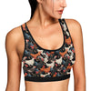 Chicken Print Pattern Sports Bra