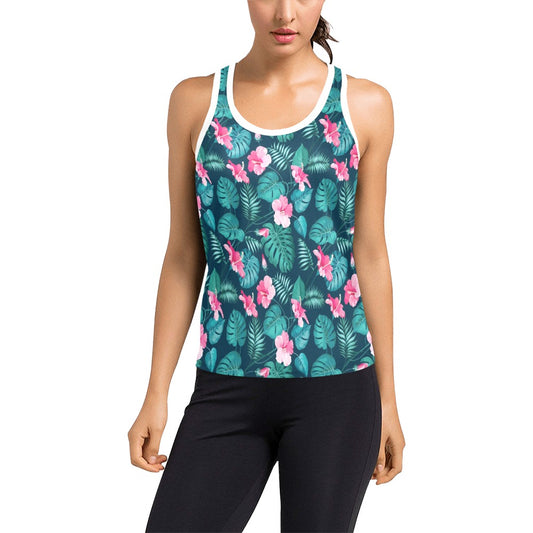 Summer Floral Print Design LKS301 Women's Racerback Tank Top
