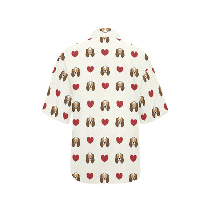 Cavalier King Charles Spaniels Pattern Print Design 01 Women's Hawaiian Shirt