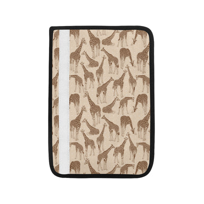 Giraffe Pattern Design Print Car Seat Belt Cover