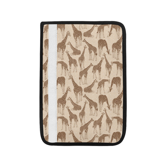 Giraffe Pattern Design Print Car Seat Belt Cover