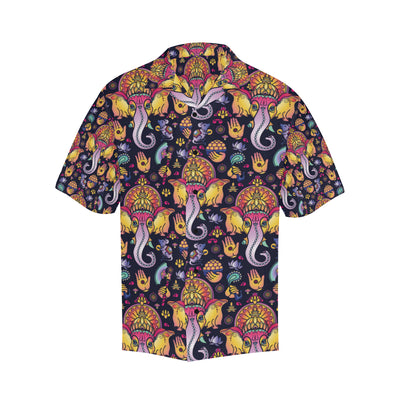 Ganesha Indian Pattern Print Design 03 Men's Hawaiian Shirt